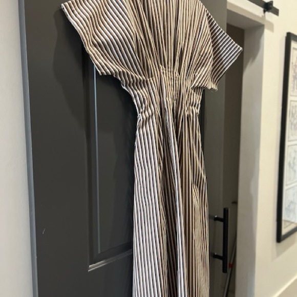 Anthropologie Brown and White Striped Dress - Picture 4 of 5